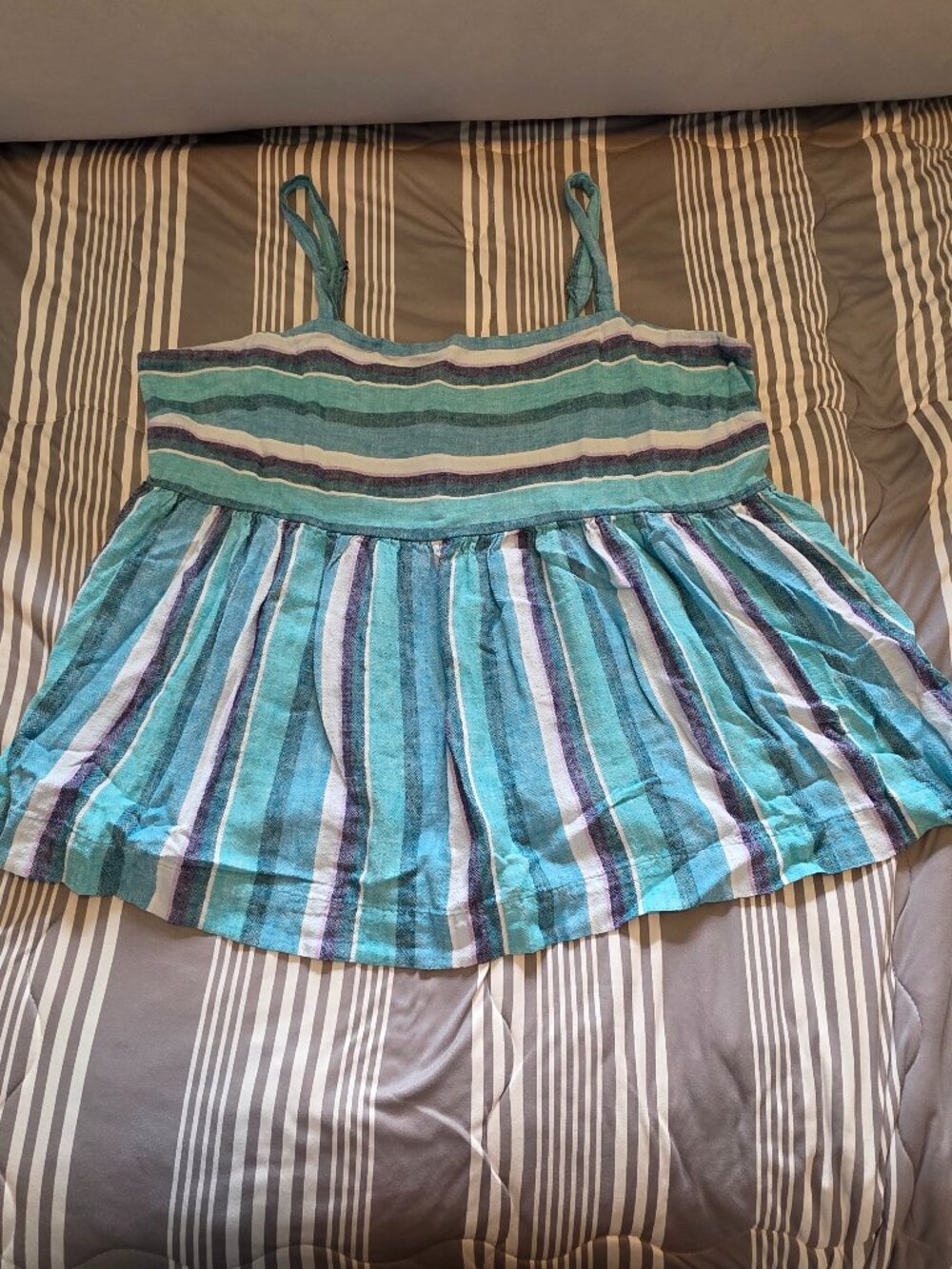 Striped Linen Blend Top